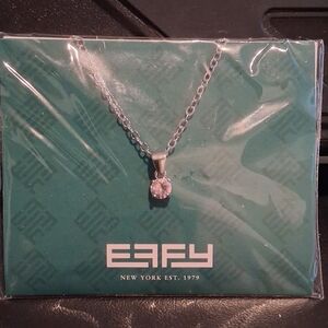 🌟5/$10🌟NWT Effy Pink Pendant Silver Coated Necklace